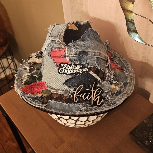 Patchwork Denim Bucket Hat main image 7